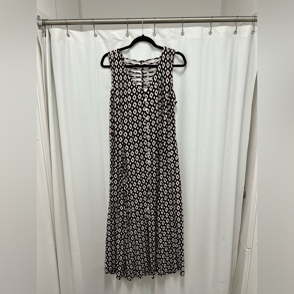 NWOT retro print caged back detail dress